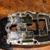 CRW 25149  Bottom side of the exhaust extention.