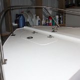 IMG 250113  Front deck finished with a newly made anchor hatch.